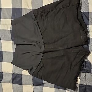 Black Maternity Jean Shorts